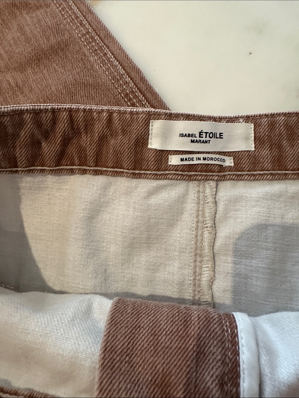 Isabel Marant high waist Straight-Leg Jeans in Dusty Mauve/Tan - Picture 2 of 5